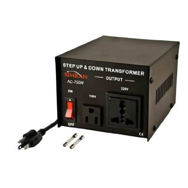 Simran AC-750 2000W USB Step Up Down Voltage Converter Transformer for sale online